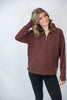 On Repeat Brown Half-Zip Pullover | SALTY WAVE