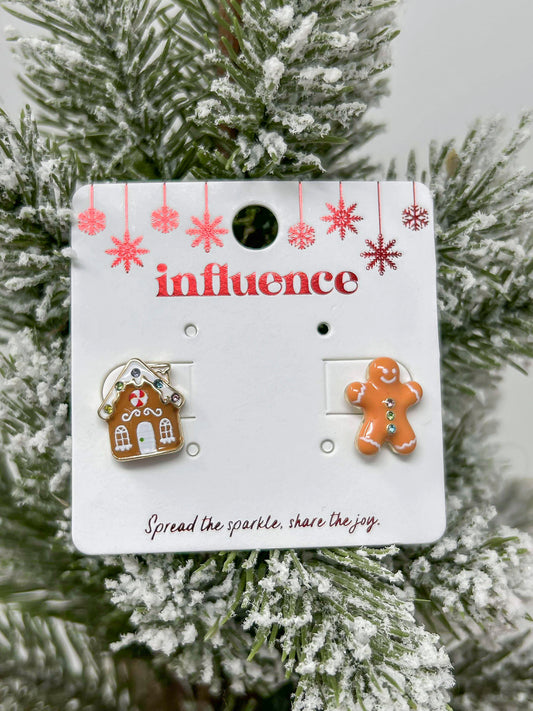Gingerbread Stud Earrings