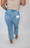 Super High Rise Cropped Straight Denim Jeans