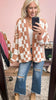 Checkered 2 Toned Color Block Crochet Cardigan (3 COLORS) | MIRACLE *LA LIVE PREORDER