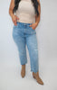 Super High Rise Cropped Straight Denim Jeans