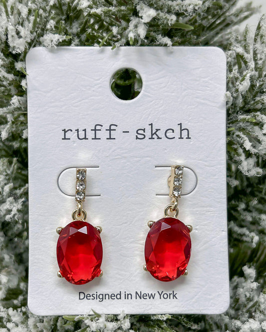 Ruby Dangle Earrings