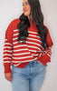 The Tessa Exposed Seam Striped Oversized Sweater | Zenana (8 COLORS) *DEAL*