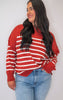 The Tessa Exposed Seam Striped Oversized Sweater | Zenana (8 COLORS) *DEAL*