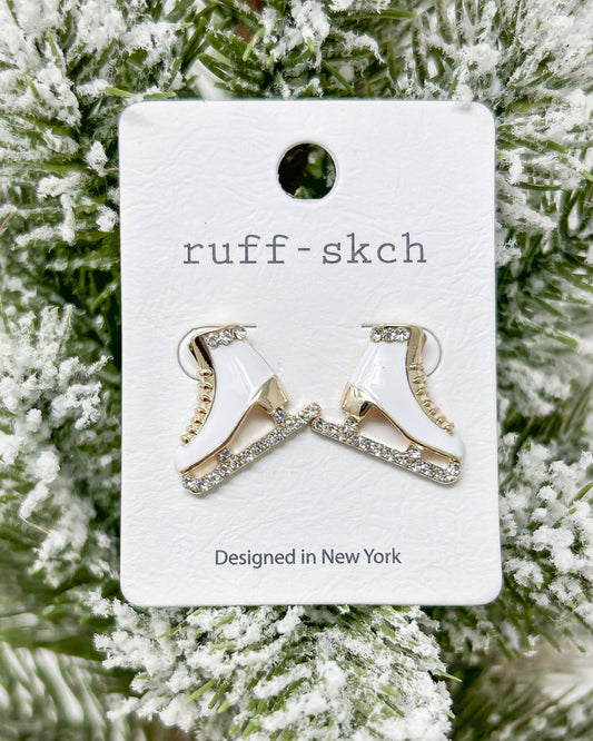 Ice Skate Stud Earrings