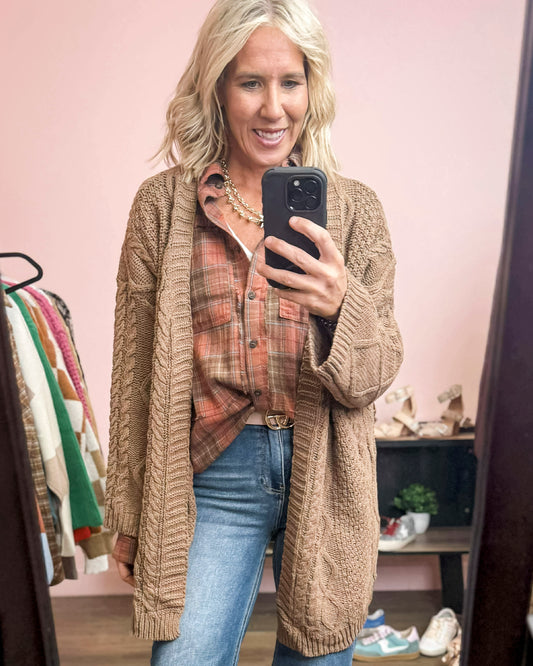 Rust Button Down Washed Plaid Shirt | HEM & THREAD *LA LIVE PREORDER 33% OFF