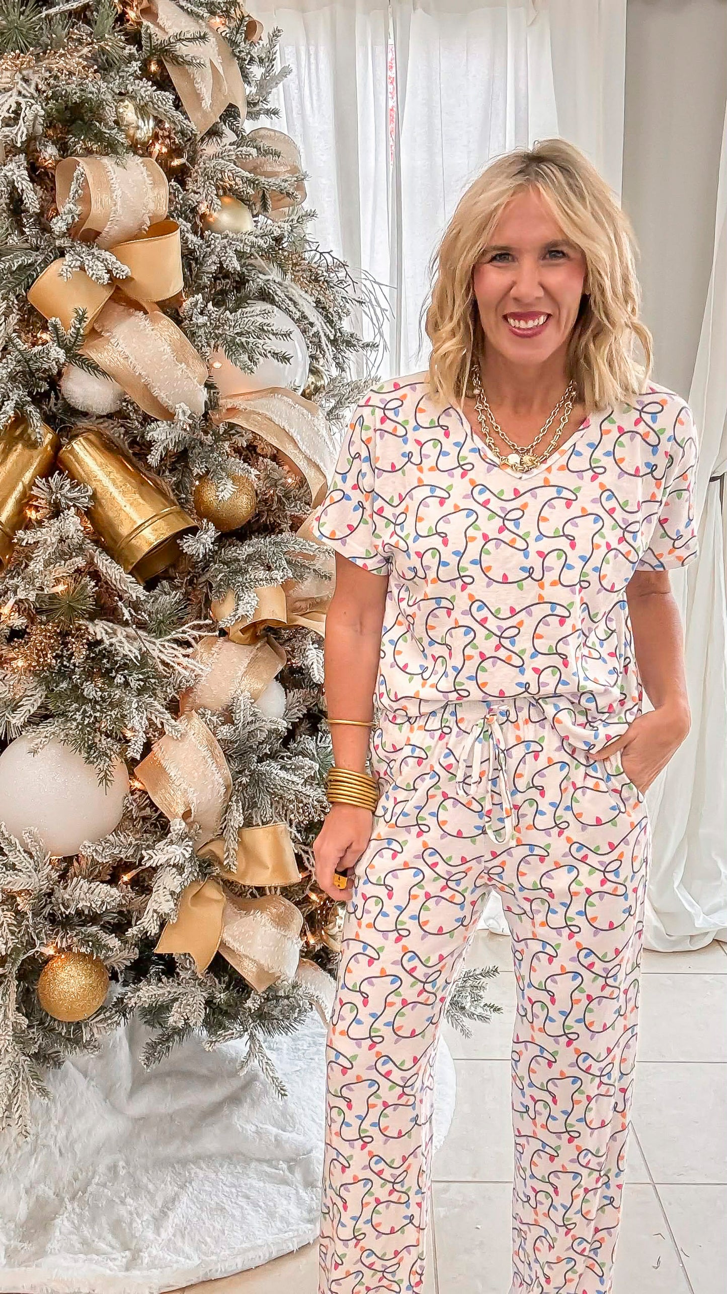 Christmas Lights Classic Pajama Set | SALTY WAVE - START SHIP DEC 10th - DOORBUSTER