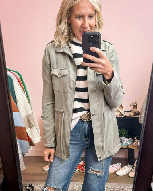 Cinched Waist Safari Cargo Utility Jacket (3 COLORS) | BE COOL *LA LIVE PREORDER