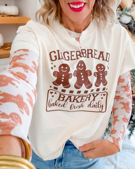 Gingerbread Bakery Garment Graphic T-shirt | Comfort Colors - DEAL