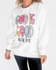 God Is Good All the Time Crew Neck Graphic Sweatshirt - excluded