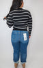 High Rise Crop Boyfriend Cuffed Denim Jeans | RISEN