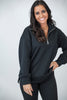 The Madison Black Quarter Zip Pullover | SALTY WAVE