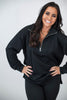The Madison Black Quarter Zip Pullover | SALTY WAVE