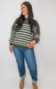 The Tessa Exposed Seam Striped Oversized Sweater | Zenana (8 COLORS) *DEAL*