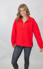 The Madison Red Quarter Zip Pullover | SALTY WAVE