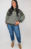 The Tessa Exposed Seam Striped Oversized Sweater | Zenana (8 COLORS) *DEAL*
