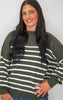 The Tessa Exposed Seam Striped Oversized Sweater | Zenana (8 COLORS) *DEAL*