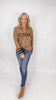 Half Zip Up Sunday Lettering Sweater *DEAL