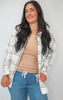 Open Window Oversized Plaid Linen Blend Shirt