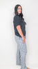 Black Houndstooth Pajama Pant Set by Salty Wave (TOP & BOTTOM)