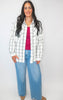 Oversized Plaid Linen Blend Shirt