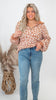 Cheetah 1/2 Mock Neck Dreamer Pullover | Salty Wave*