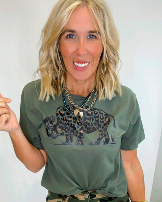 Buffalo Fine Jersey Boxy Graphic Tee
