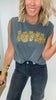 Smiley Iowa Game Day Garment Dyed Graphic Muscle Tee