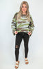 Black 5-Button Destructed Ankle Skinny Denim Jeans
