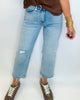 Super High Rise Cropped Straight Denim Jeans