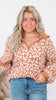Cheetah 1/2 Mock Neck Dreamer Pullover | Salty Wave*