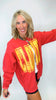 CYCLONES State Hand Cut Sweatshirt Cardigan