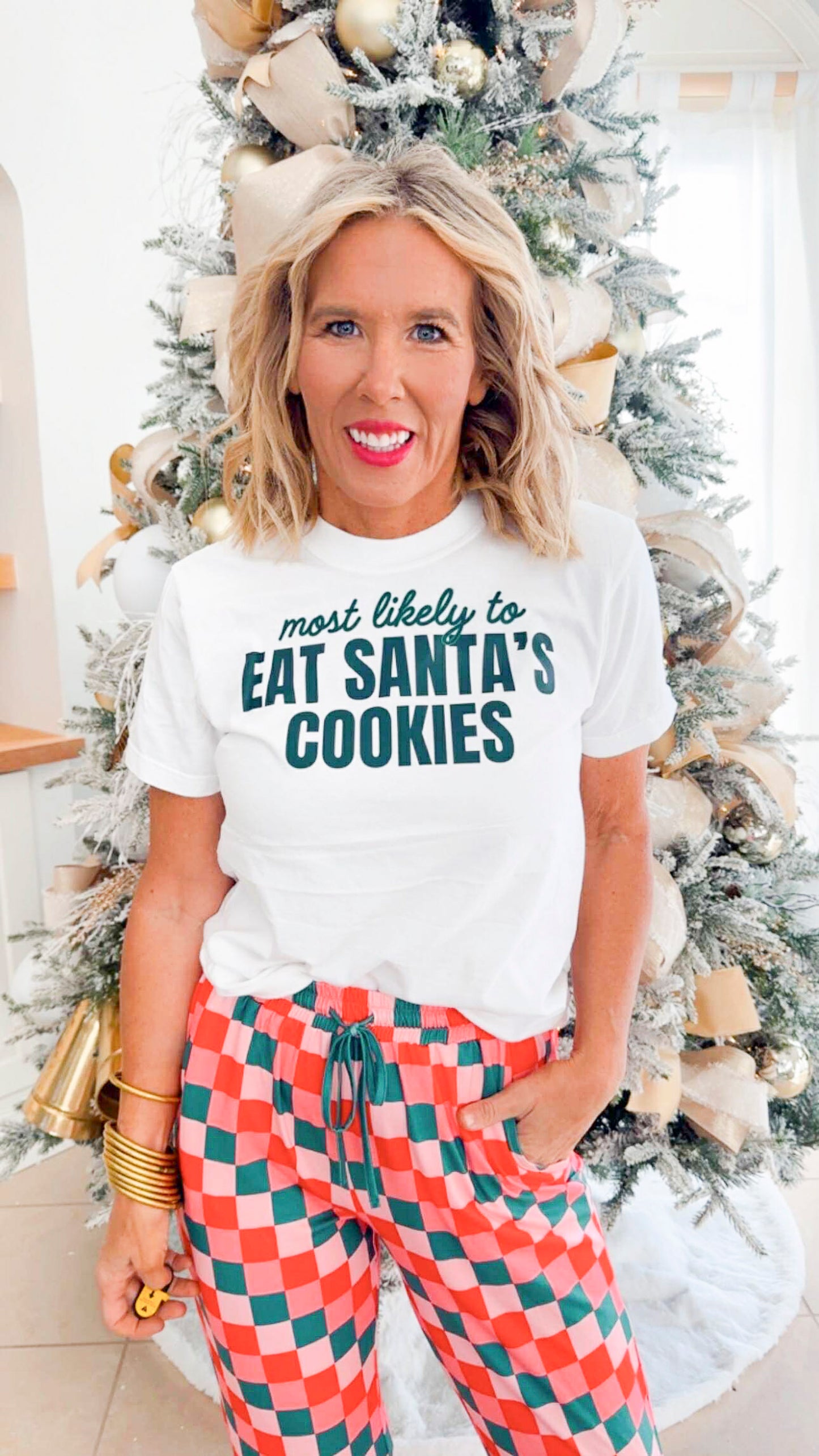 MOST LIKELY to Eat Santa's Cookies Garment Graphic T-shirt | Comfort Colors