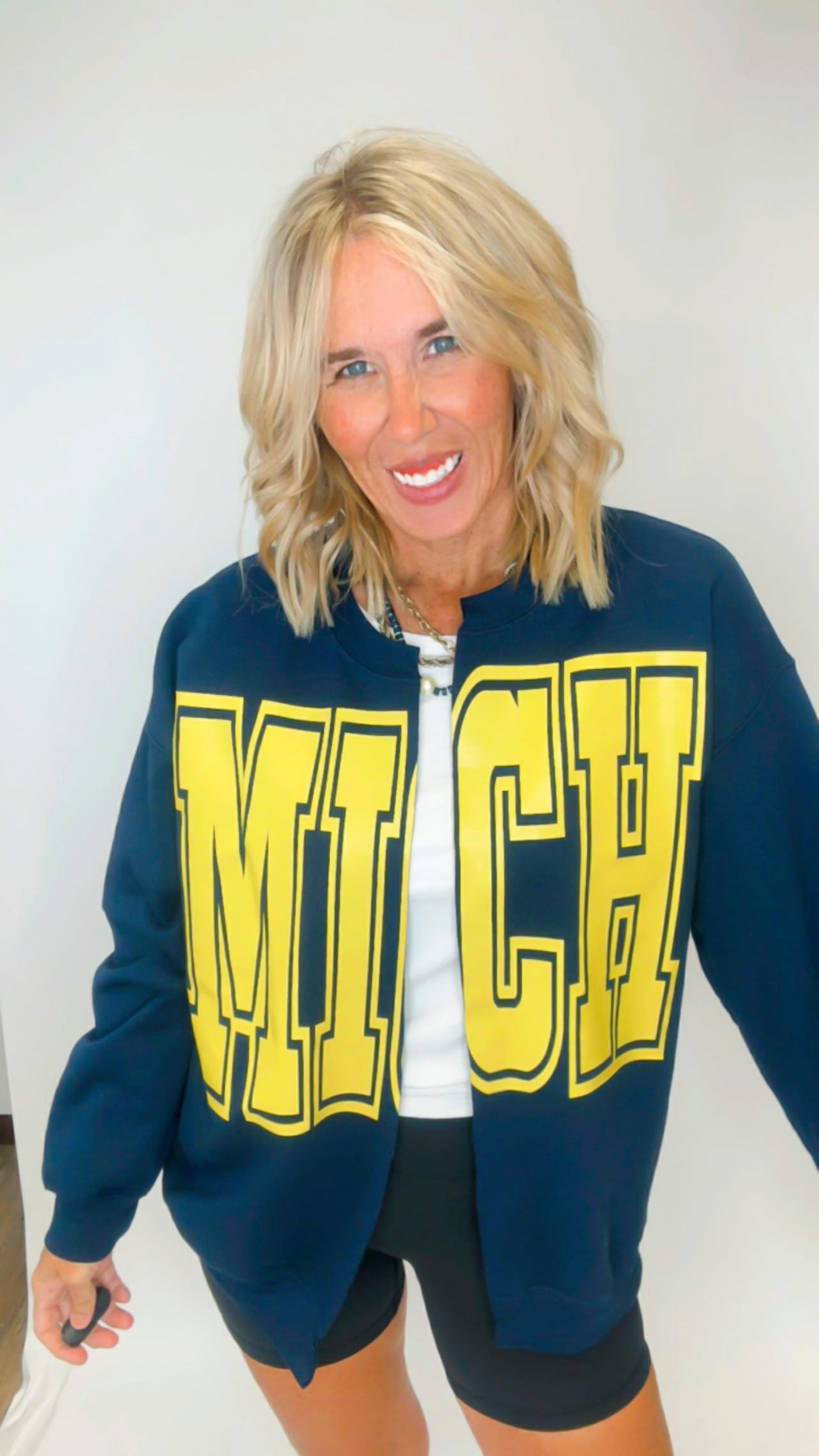 MICH State Custom Sweatshirt Cardigan