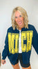 MICH State Hand Cut Sweatshirt Cardigan