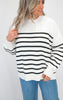 The Tessa Exposed Seam Striped Oversized Sweater | Zenana (8 COLORS) *DEAL*