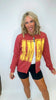 AMES State Hand Cut Sweatshirt Cardigan