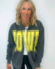 IOWA State Hand Cut Sweatshirt Cardigan | Comfort Colors