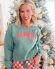 Always Cold Heather Green Crewneck Graphic Sweatshirt
