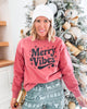 Merry Christmas Garment Dyed Sweatshirt | Comfort Colors