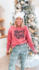 Merry Christmas Garment Dyed Sweatshirt | Comfort Colors