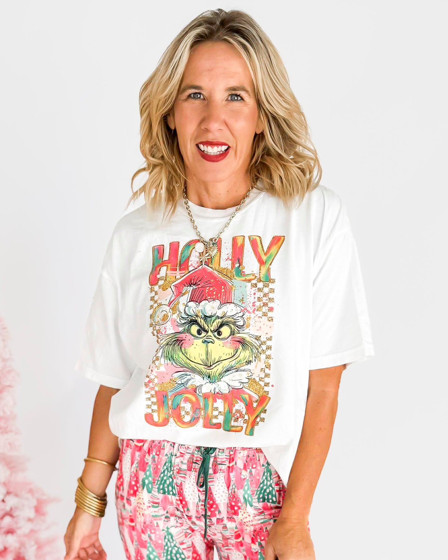 Holly Jolly Green Guy Garment Graphic T-shirt | Comfort Colors