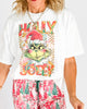 Holly Jolly Green Guy Garment Graphic T-shirt | Comfort Colors