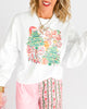 Bows & Candy Canes Crew Neck Graphic Sweatshirt