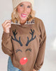 Rudolph Reindeer Crewneck Graphic Sweatshirt - DEAL