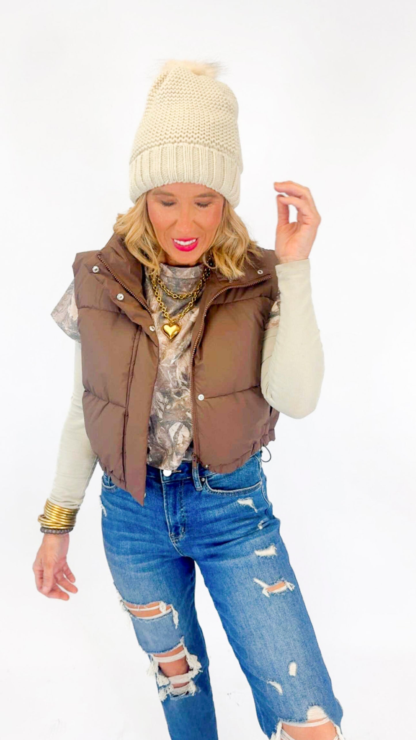 The Signature Cropped Camo Tee | Salty Wave -DEAL