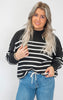 The Tessa Exposed Seam Striped Oversized Sweater | Zenana (8 COLORS) *DEAL*