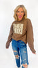 Always Thankful Brown Crewneck Graphic Sweatshirt