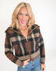 Plaid Knit Zipper Jacket