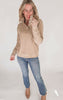 Buttery Soft Brushed Knit Mock Neck Sweatshirt
